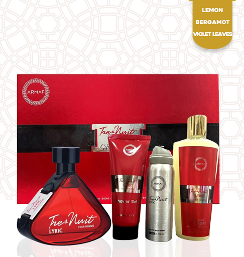 ARMAF Tres Nuit Lyric Homme-EDP 4PC Gift Set