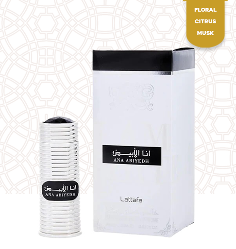 LATTAFA Ana Abiyedh Oil Unisex-Concentrated Perfume Oil 0.85OZ/25ML